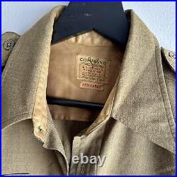 Vintage 1940s BSA Boy Scout Shirt Patched Santa Clara, CA WWII Army Officer