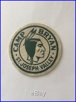 Vintage 1940s BSA Boy Scouts Camp Bryan Felt Wool Patch Badge Indiana