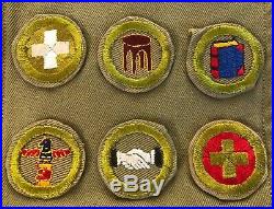 Vintage 1940s Boy Scouts Sash with12 Merit Badges-Aviation & Felt Camporee Patch