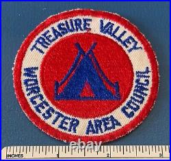 Vintage 1940s CAMP TREASURE VALLEY Boy Scout PATCH Worcester Area Council BSA