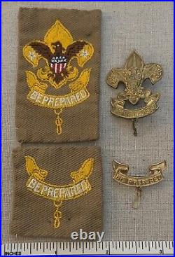 Vintage 1940s FIRST & SECOND CLASS Boy Scout Rank PATCHES & PINS BSA Badge