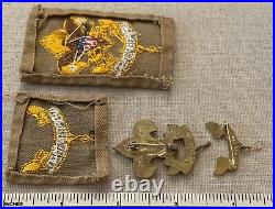 Vintage 1940s FIRST & SECOND CLASS Boy Scout Rank PATCHES & PINS BSA Badge