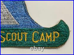 Vintage 1940s Piedmont Boy Scout Camp Patch NC Blue Green White 5.75 wide