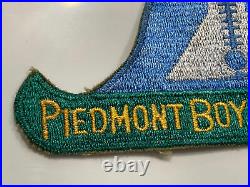 Vintage 1940s Piedmont Boy Scout Camp Patch NC Blue Green White 5.75 wide