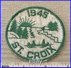 Vintage 1945 ST. CROIX Boy Scout Camp PATCH St. Paul Area Council BSA Badge 40s
