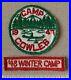 Vintage-1947-1948-CAMP-COWLES-Boy-Scout-PATCHES-BSA-Winter-Camp-Uniform-Badge-01-hc