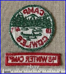 Vintage 1947 1948 CAMP COWLES Boy Scout PATCHES BSA Winter Camp Uniform Badge