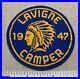 Vintage-1947-CAMP-LAVIGNE-Boy-Scout-Felt-Camper-PATCH-BSA-Camp-Uniform-Badge-PA-01-wdx