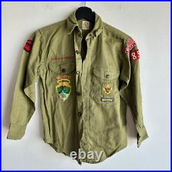 Vintage 1950s BSA Boy Scouts Patched Shirt Westchester Pepperdine California