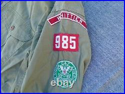 Vintage 1950s Boy Scout uniform Sanforized Shirt & Pants with patches