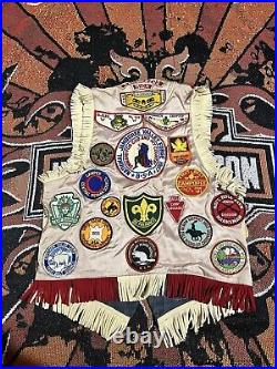 Vintage 1950s Boy Scouts Vest 36 Patches RARE