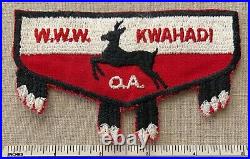 Vintage 1950s OA KWAHADI LODGE 78 Order of the Arrow Flap PATCH WWW Boy Scout