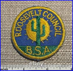 Vintage 1950s ROOSEVELT COUNCIL Boy Scout Uniform Badge PATCH BSA CP Arizona