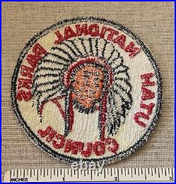 Vintage 1950s UTAH NATIONAL PARKS COUNCIL Boy Scout PATCH BSA CP Badge Camp