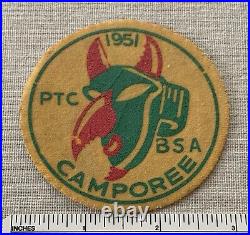 Vintage 1951 PINE TREE COUNCIL Boy Scout Camporee PATCH BSA PTC Camp Badge