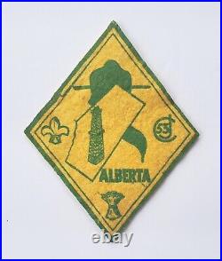 Vintage 1953 Alberta Canadian Jamboree Felt Boy Scouts Patch Oil Derrick