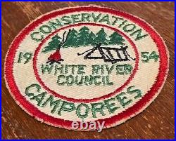 Vintage 1954 Boy Scouts Of America White River Conservation Camporees Patch BSA