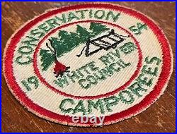 Vintage 1954 Boy Scouts Of America White River Conservation Camporees Patch BSA