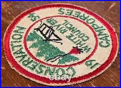 Vintage 1954 Boy Scouts Of America White River Conservation Camporees Patch BSA