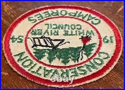 Vintage 1954 Boy Scouts Of America White River Conservation Camporees Patch BSA