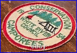 Vintage 1954 Boy Scouts Of America White River Conservation Camporees Patch BSA