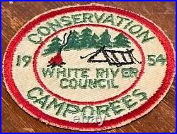 Vintage 1954 Boy Scouts Of America White River Conservation Camporees Patch BSA