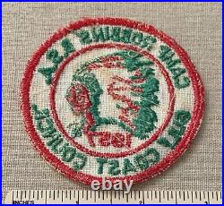 Vintage 1957 CAMP ROBBINS Boy Scout PATCH Gulf Coast Council Florida FL Yustaga