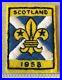 Vintage-1958-Boy-Scout-SCOTLAND-Jamboree-Felt-Badge-PATCH-Blair-Atholl-Flag-Camp-01-ltva
