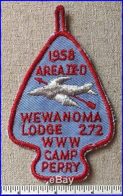 Vintage 1958 WEWANOMA LODGE 272 Area IX-D 9D Conclave PATCH Camp Perry TX Scout