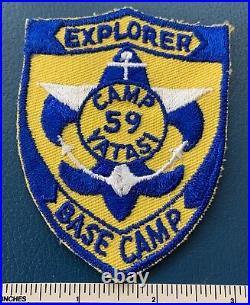 Vintage 1959 CAMP YATASI Explorer Base Camp Boy Scout PATCH Sea BSA Scouting