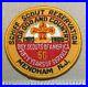 Vintage-1960-SCHIFF-RESERVATION-Boy-Scout-50th-Anniversary-PATCH-Mendham-NJ-Camp-01-pv