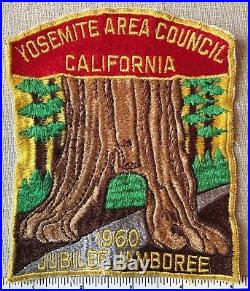 Vintage 1960 YOSEMITE AREA COUNCIL CALIFORNIA Boy Scout Jamboree PATCH JSP JCP