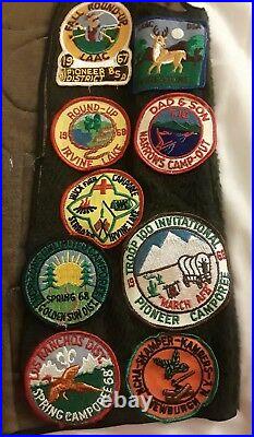 Vintage 1960's BSA Boy Scouts Camp Patches Vest