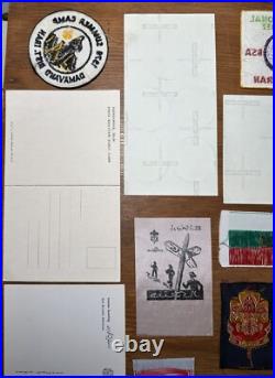Vintage 1960s-70s Boy Scouts BSA Iranian Patches Postcards Stickers Pins Lot