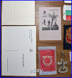 Vintage 1960s-70s Boy Scouts BSA Iranian Patches Postcards Stickers Pins Lot
