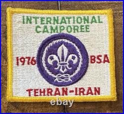 Vintage 1960s-70s Boy Scouts BSA Iranian Patches Postcards Stickers Pins Lot