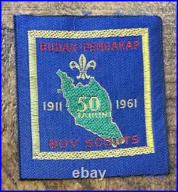 Vintage 1960s-70s Boy Scouts BSA Iranian Patches Postcards Stickers Pins Lot