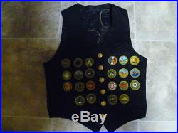 Vintage 1960s BSA Boy Scouts of America Vest with 27 patches