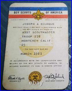 Vintage 1960s Boy Scout Monterey Bay California Pico Blanco Camp Patch ID Card