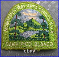 Vintage 1960s Boy Scout Monterey Bay California Pico Blanco Camp Patch ID Card