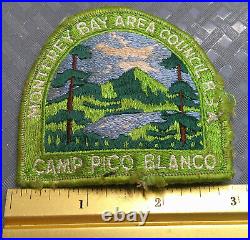 Vintage 1960s Boy Scout Monterey Bay California Pico Blanco Camp Patch ID Card