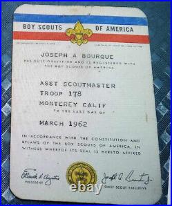 Vintage 1960s Boy Scout Monterey California Community Patches ID Training Cards