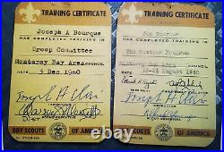 Vintage 1960s Boy Scout Monterey California Community Patches ID Training Cards