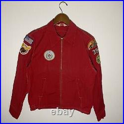 Vintage 1960s Boy Scouts Official Red Jacket Large Scouting Patch Collection