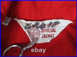 Vintage 1960s Boy Scouts Official Red Jacket with Large Scouting Patch Collection