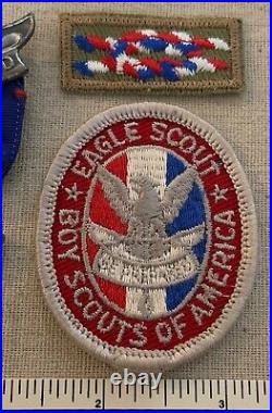 Vintage 1960s EAGLE SCOUT MEDAL PALMS PATCH & SQUARE KNOT BSA Award Badge Rank