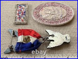 Vintage 1960s EAGLE SCOUT MEDAL PALMS PATCH & SQUARE KNOT BSA Award Badge Rank