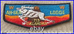 Vintage 1960s OA AH SKA Lodge 213 713 Order of the Arrow Flap PATCH Boy Scout OK