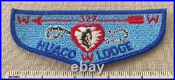 Vintage 1960s OA HUACO Lodge 327 Order of the Arrow Flap PATCH WWW TX Boy Scout