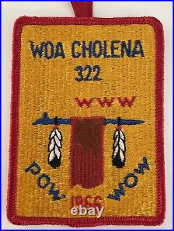 Vintage 1966 Boy Scout BSA WOA Cholena Lodge 322 Pow Wow OA Order Arrow Patch